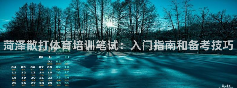 尊龙网址登录官网：菏泽散打体育培训笔试：入门指南和备