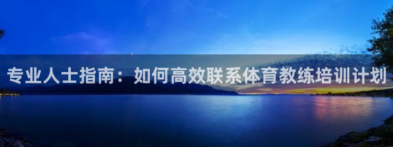 尊龙现金：专业人士指南：如何高效联系体育教练培训计划