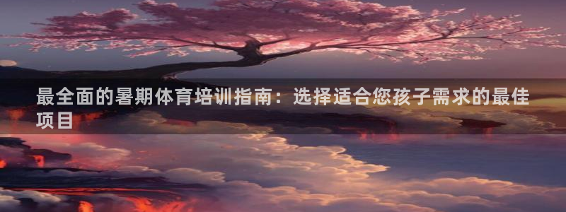 尊龙Ag：最全面的暑期体育培训指南：选择适合您孩子需